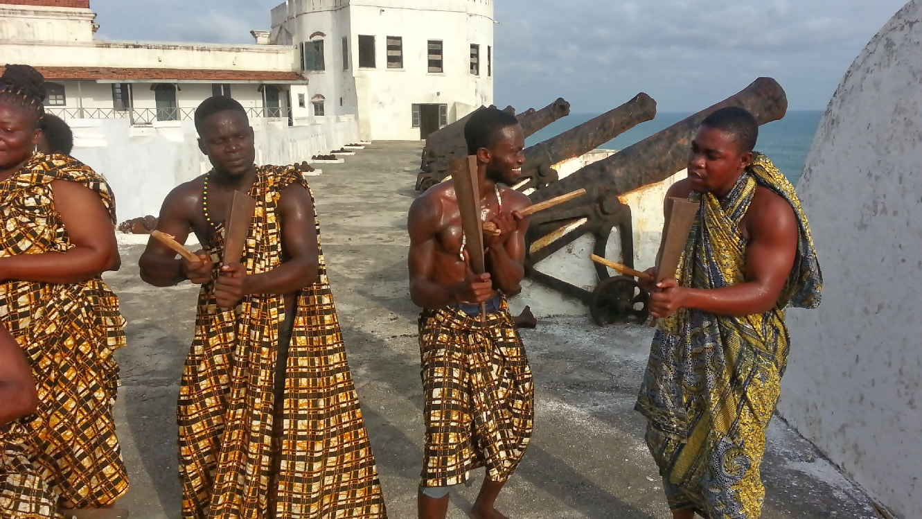 Cape Coast Castle, Cultural groups perform regularly in the castle courtyard traditional drumming and dancing