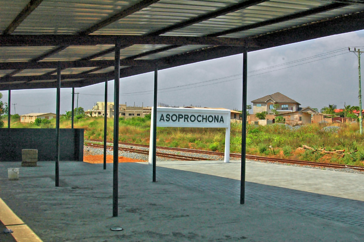 Asoprochona station sign, December 2007