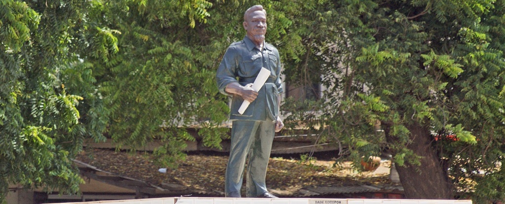 Sgt Adjety memorial, shot by the British 1948 at Osu Castle