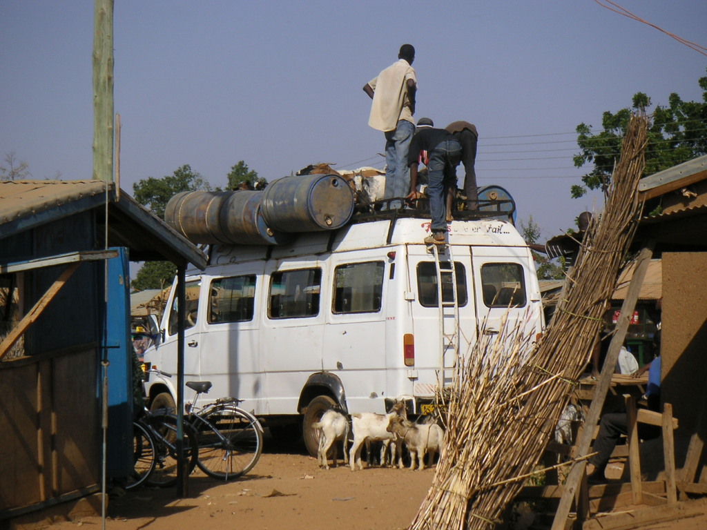 A TroTro loaded to the top end. As here a photo of Upper East.of Ghana