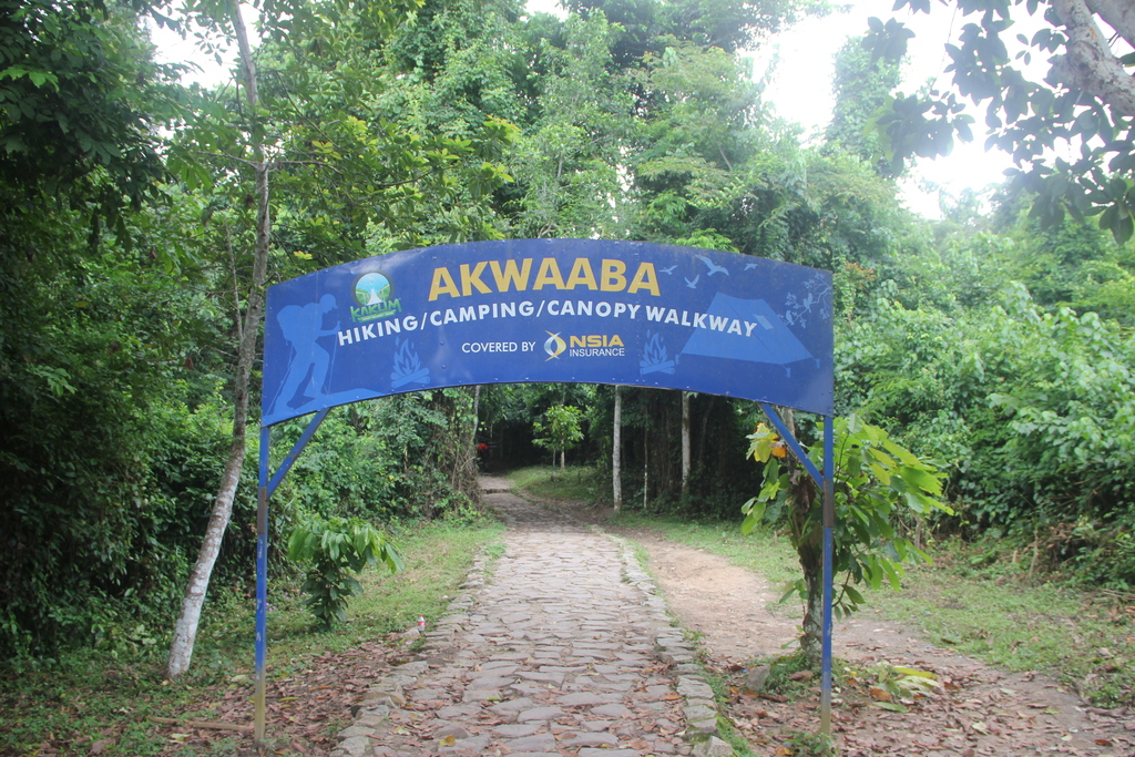 Kakum National Park, Park Entrance Sign, and the walk way up